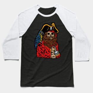 SKULL PIRATE Baseball T-Shirt